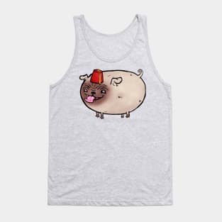 Pug wearing a fez Tank Top